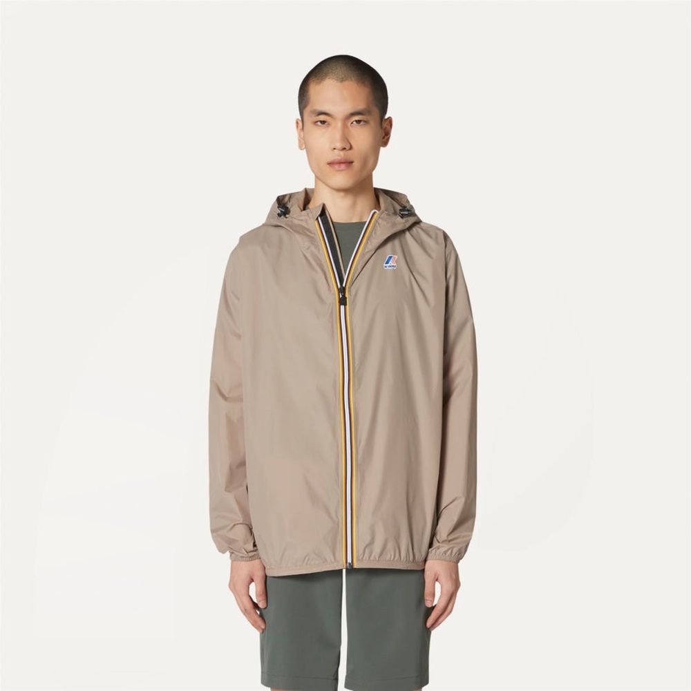 NWT K-Way Le Vrai 3.0 Claude Packable Waterproof Jacket Beige Taupe Size XXL 2XL